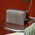 Men's Coated Canvas 'Signature Stripe' Wash Bag