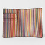 Men's Leather 'Signature Stripe' Interior Passport Holder | Black