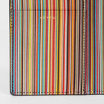 Men's Leather 'Signature Stripe' Passport Holder | Black