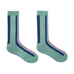 Men's Vertical Stripe Socks | Mint Green