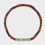 Men's Woven Leather 'Artist Stripe' Bracelet | Multicolour