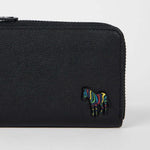 Men's Zip 'Zebra' Wallet | Black