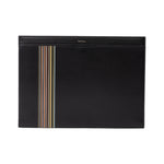 Men's Leather 'Signature Stripe' Document Case | Black