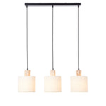 Durban Scandi 3 Pendant Light | Black/Natural