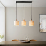 Durban Scandi 3 Pendant Light | Black/Natural