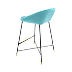 Drill Padded High Bar Stool | Seletti Wears Toiletpaper | Blue