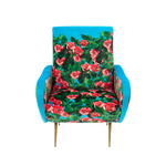 Roses Padded Armchair | Seletti Wears Toiletpaper | Blue