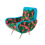 Roses Padded Armchair | Seletti Wears Toiletpaper | Blue