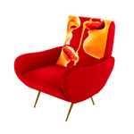 Honey Padded Armchair | Seletti Wears Toiletpaper | Red