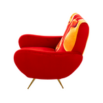 Honey Padded Armchair | Seletti Wears Toiletpaper | Red
