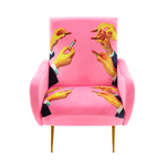 Lipsticks Padded Armchair | Seletti Wears Toiletpaper | Pink
