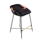 Lipsticks Padded High Bar Stool | Seletti Wears Toiletpaper | Black