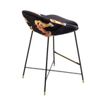 Lipsticks Padded High Bar Stool | Seletti Wears Toiletpaper | Black