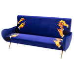 Lipsticks Three Seater Sofa | Seletti Wears Toiletpaper | Blue