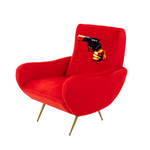 Revolver Padded Armchair | Seletti Wears Toiletpaper | Red