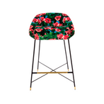 Roses Padded High Bar Stool | Seletti Wears Toiletpaper | Blue