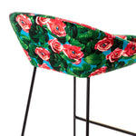 Roses Padded High Bar Stool | Seletti Wears Toiletpaper | Blue
