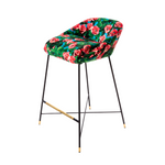 Roses Padded High Bar Stool | Seletti Wears Toiletpaper | Blue