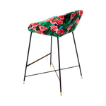 Roses Padded High Bar Stool | Seletti Wears Toiletpaper | Blue