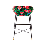 Roses Padded High Bar Stool | Seletti Wears Toiletpaper | Blue