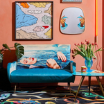 Seagirl Two Seater Sofa | Seletti Wears Toiletpaper | Blue