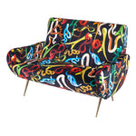 Snakes Two Seater Sofa | Seletti Wears Toiletpaper | Black
