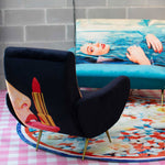 Tongue Padded Armchair | Seletti Wears Toiletpaper | Black