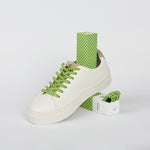Lindy Brightness Polka Green Shoelaces | 120cm