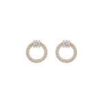 Ace CZ Ring Earrings | Gold Plated