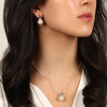 Adriana Pearl Pendant Necklace | Silver Plated | 42cm