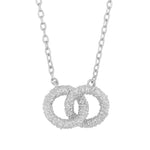 Gisele Textured Infinity Necklace | Silver Plated