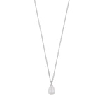 Lucy Pearl Drop Pendant Necklace | Silver Plated | 45cm
