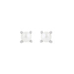 Lucy Glass Pearl Earrings | Silver Plated