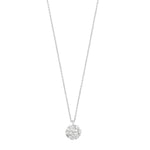 Lucy Sparkling Flower Pendant Necklace | Silver Plated with Cubic Zirconia