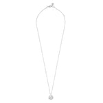 Lucy Sparkling Flower Pendant Necklace | Silver Plated with Cubic Zirconia