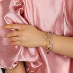 Siri Pink Stone Tennis Bracelet | Gold Plated
