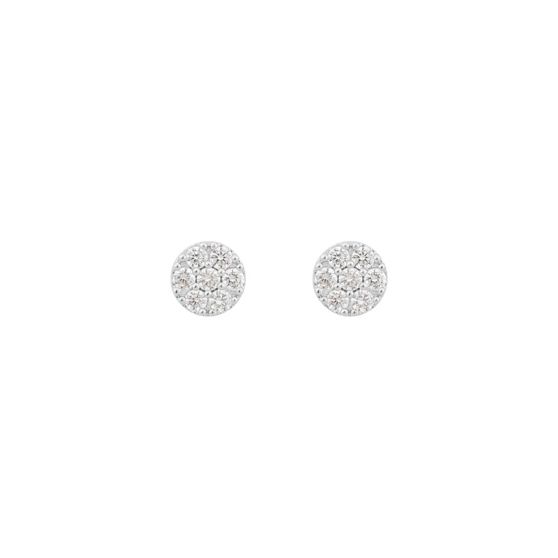 Vienna Cubic Zirconia Stud Earrings | Silver Plated