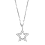 Wish Star Pendant Necklace | Silver Plated with Cubic Zirconia