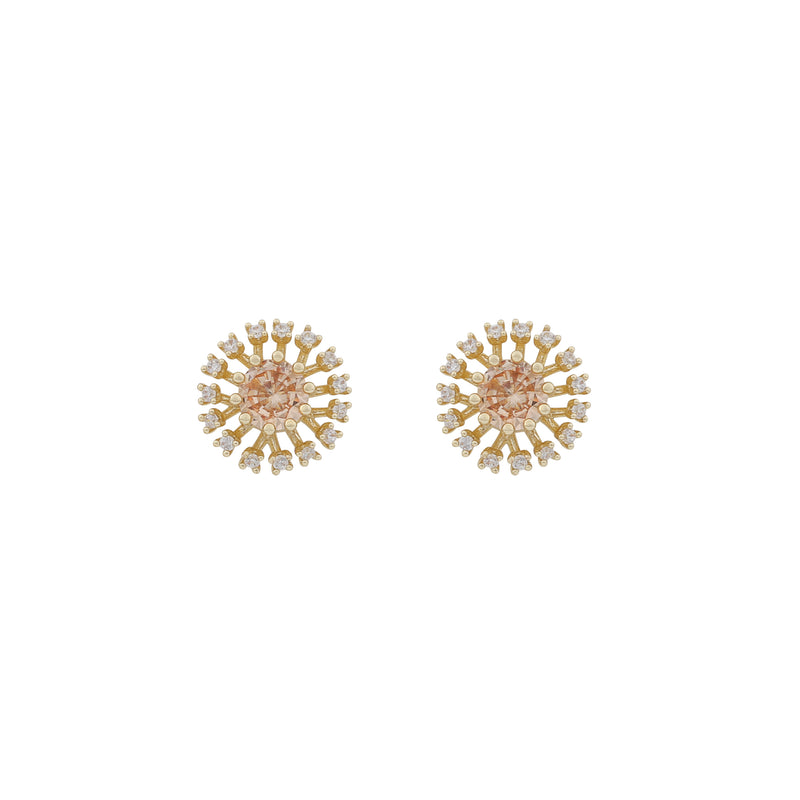 Wiz Small Earrings | Gold Plated with Cubic Zirconia