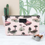 Cadillac & Flamingo Makeup Bag | Pink