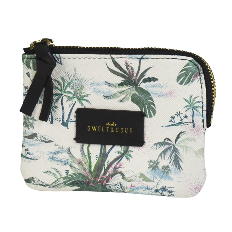 Palm Tree Keychain Coin Pouch | Green