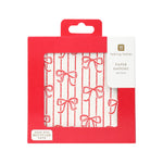 Festive Bow Napkins | Red & White | Set of 20