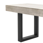 Outdoor Taranto Dining Bench | Black & Grey