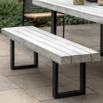 Outdoor Taranto Dining Bench | Black & Grey
