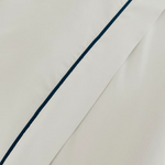 Savile Cord 220 Bed Linen | White/Navy