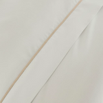 Savile Cord 220 Bed Linen | White/Taupe