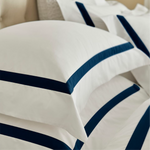 Savile Edge 220 Bed Linen | White/Navy