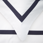 Savile Edge 220 Bed Linen | White/Navy