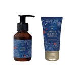 'Candy Cane Wishes And Mistletoe Kisses' Festive Triangular Hand & Body Gift Set | Warm Amber & Tiare Flower