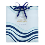 'Enjoy The Good Times' Festive Ribbon Tied Gift Bag | Candle & Body Lotion Set | Warm Amber & Tiare Flower
